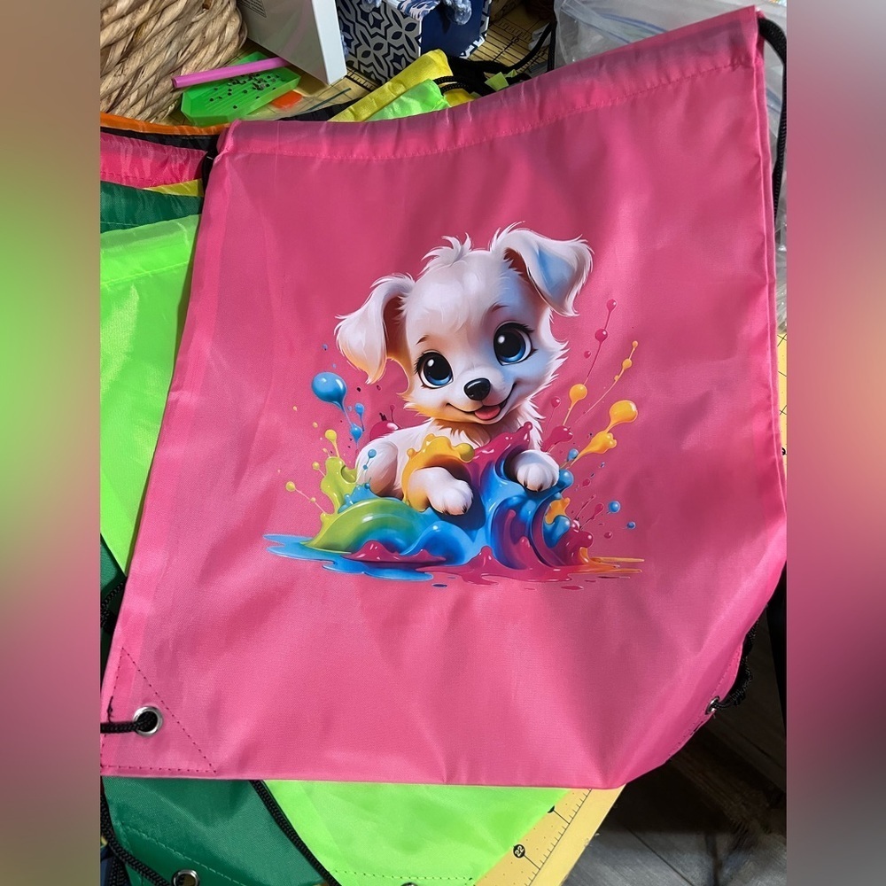 Hand pressed Drawstring Backpack, BN - Picture 1 of 2